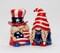 Ceramic Patriot Gnome Salt and Pepper Shakers, July 4th Decor, Independence Day Decor, Fairy Garden Decor, Patriotic Gift, Gnome Collector Gift